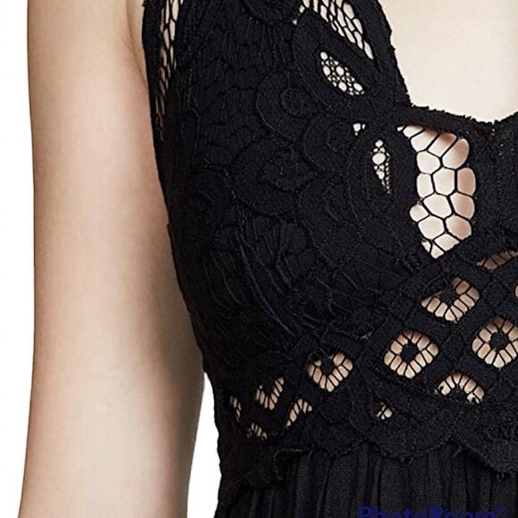 Free People Adella Maxi Slip Dress Black - Picture 11 of 15